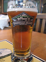 image of a beer from Grandville Island Brewing one of the Best Cheap Things to Do and Fun Stuff to See in Vancouver