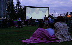 image of an outdoor movie night one of the fun, free things to do in Toronto