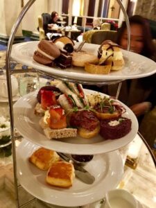Afternoon Tea at the Fairmont Palliser hotel one of the fun things to do in Calgary