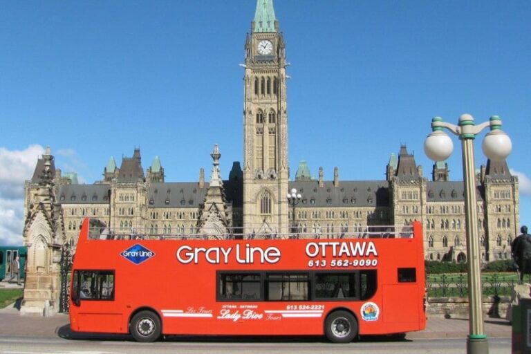 gray line double decker bus one of the affordable ways to tour around Ottawa
