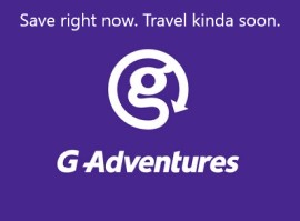 banner ad promoting travel deals available from G Adventures one of the best group tour operators in Canada
