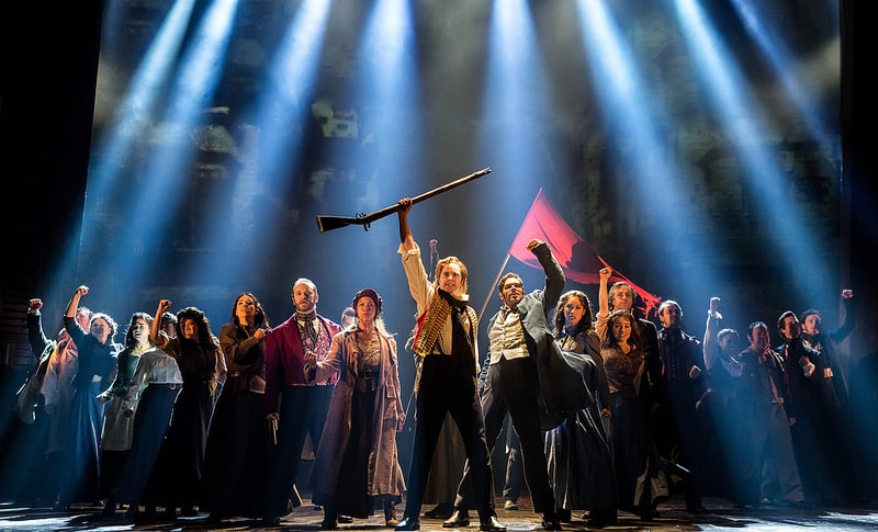 a scene from the musical Les Miserables being performed in Toronto